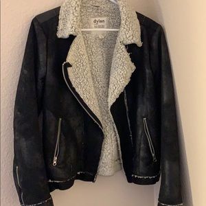 Dylan Los Angeles luxury suede sherpa jacket